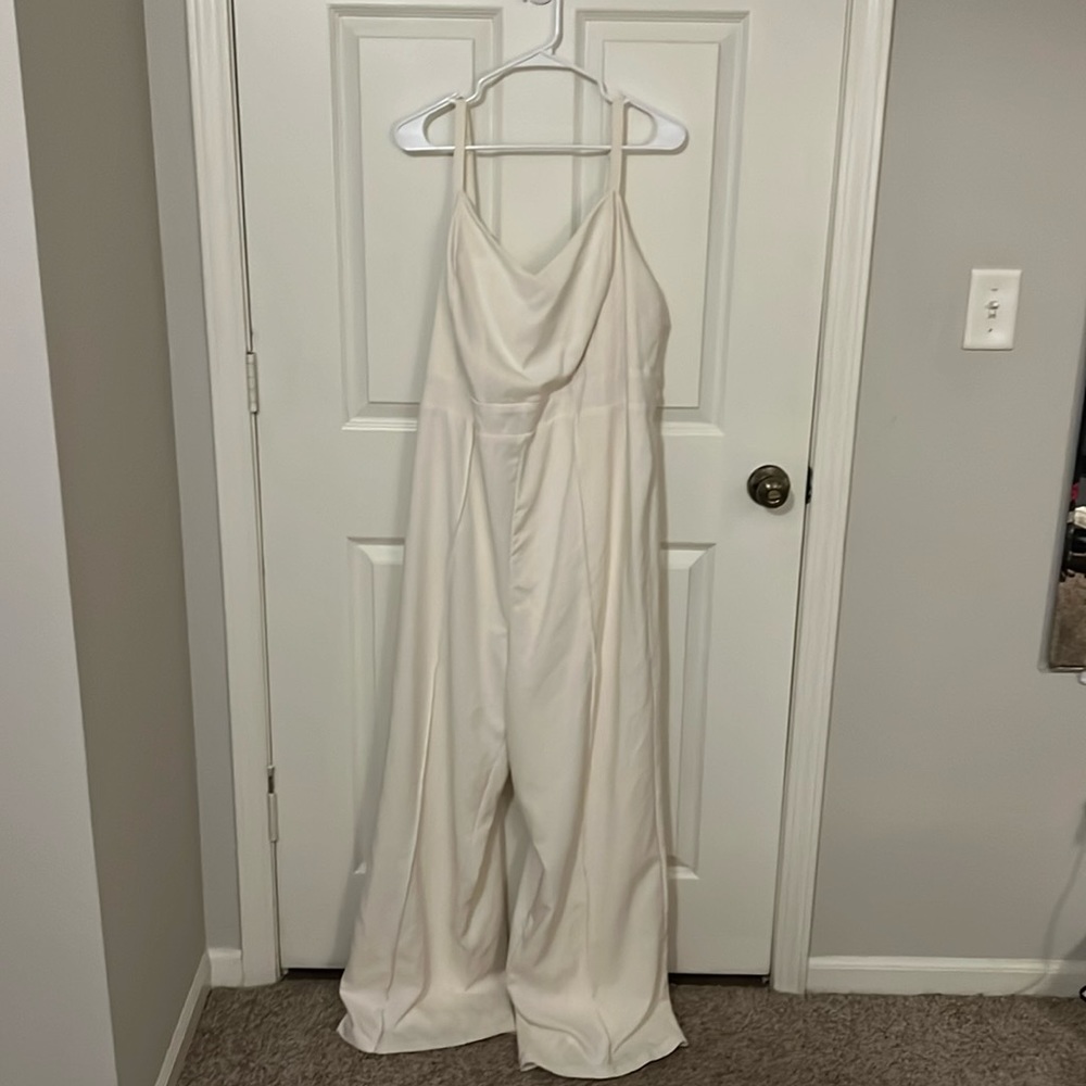 White Wide-Legged Jumpsuit, 22